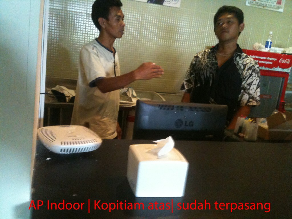 bangi kopitiam ap indor atas sudah terpasang
